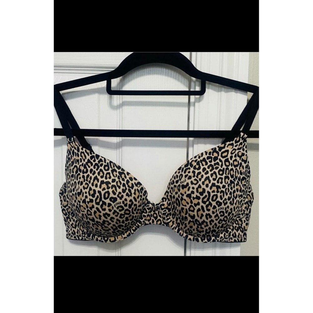 PINK Victoria's Secret Leopard Print Wear Everywhere Push Up Bra 36 B‎